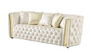 S8290 Roka Velvet White Living Room Set