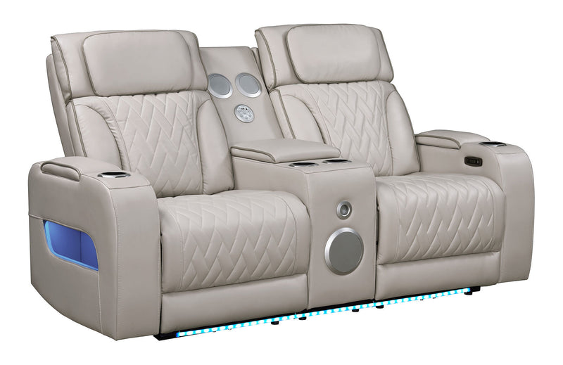 S2024 Skyline (Beige) Reclining Living Room Set