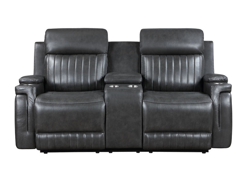 S2121 Ethan (Dark Grey) Reclining Living Room Set