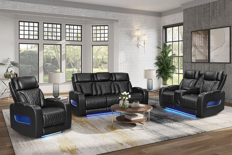 S2024 Skyline (Black) Reclining Living Room Set