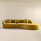 Elijah Dark Yellow Velvet Curvy Sectional