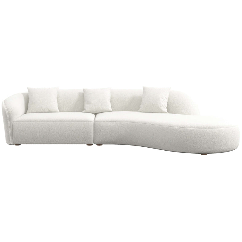 Elijah Green Velvet Curvy Sectional