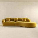 Elijah Green Velvet Curvy Sectional