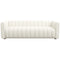 Clara Beige Boucle Channel Tufted Sofa