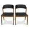 Enzo Black Leather Dining Chair (Set of 2)