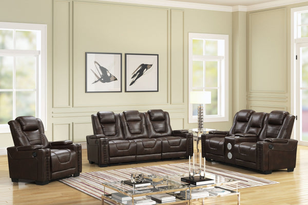 Eric Brown Leather 3 Piece Living Room Set