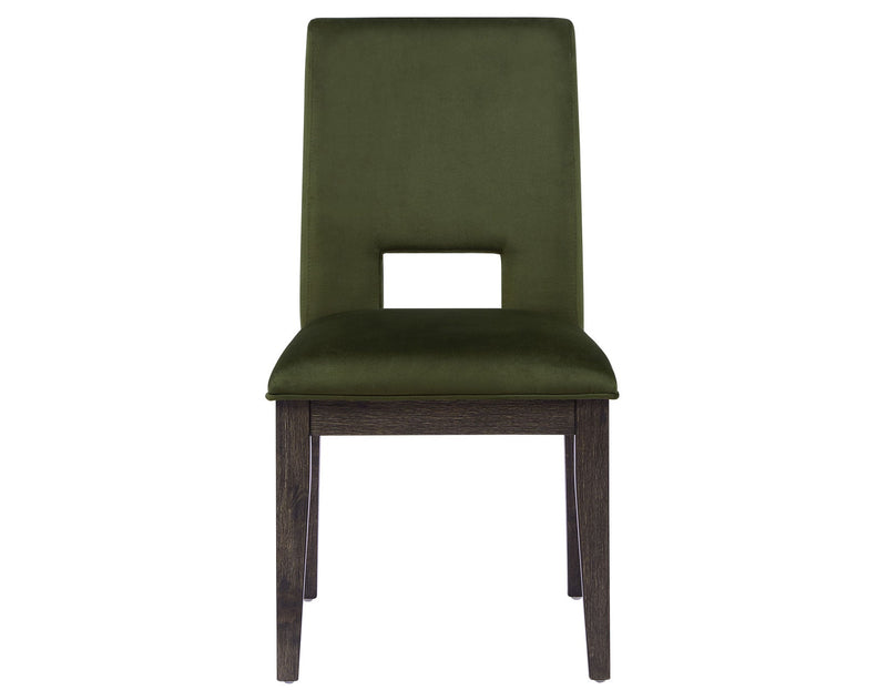 Evan Green Velvet Side Chair