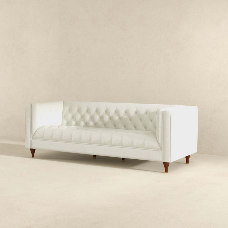 Houston Beige Boucle Luxury Chesterfield Sofa