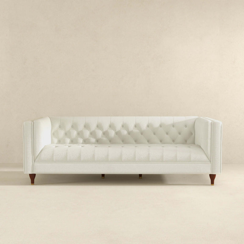 Houston Beige Boucle Luxury Chesterfield Sofa