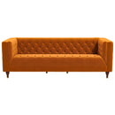 Houston Burnt Orange Velvet Luxury Chesterfield Sofa