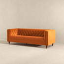 Houston Burnt Orange Velvet Luxury Chesterfield Sofa