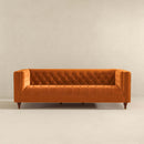 Houston Burnt Orange Velvet Luxury Chesterfield Sofa