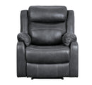 Yerba Gray Microfiber Lay Flat Reclining Chair