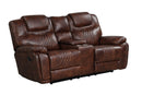 Galveston Brown Leather Reclining Living Room Set