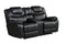 Galveston Black Leather Reclining Living Room Set