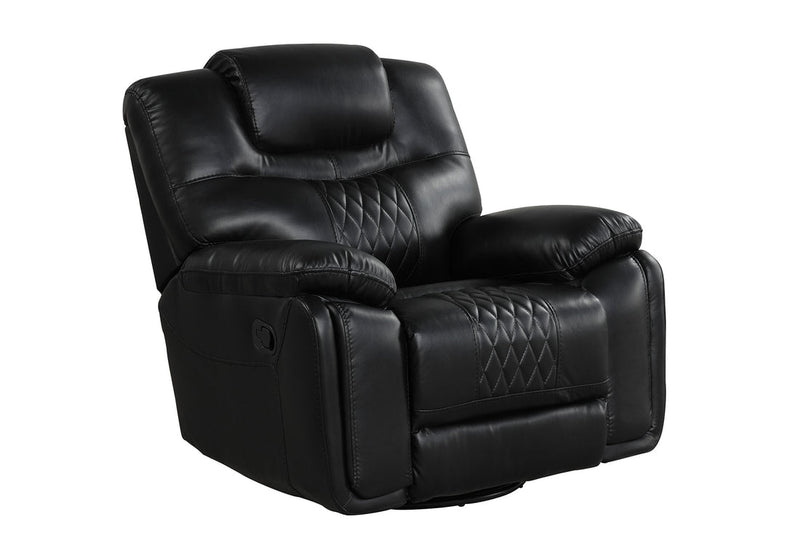 Galveston Black Leather Reclining Living Room Set