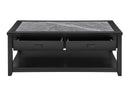 Garvine Sintered Stone Coffee Table with Casters