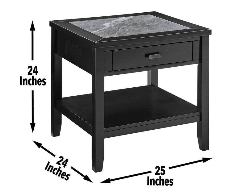 Garvine Sintered Stone End Table