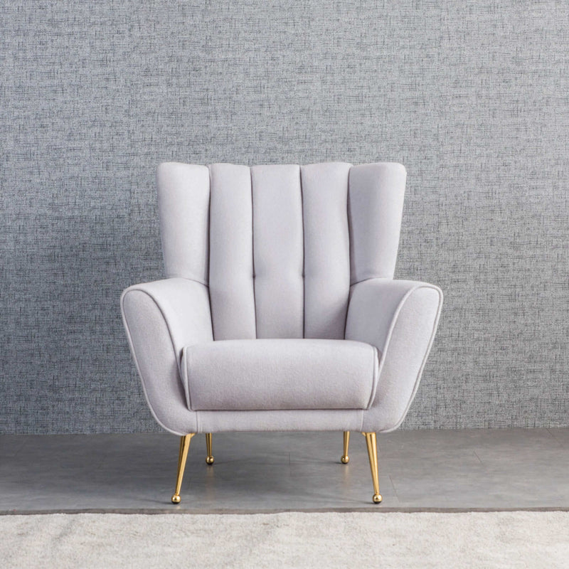 Gianna Cream Tufted French Boucle Armchair