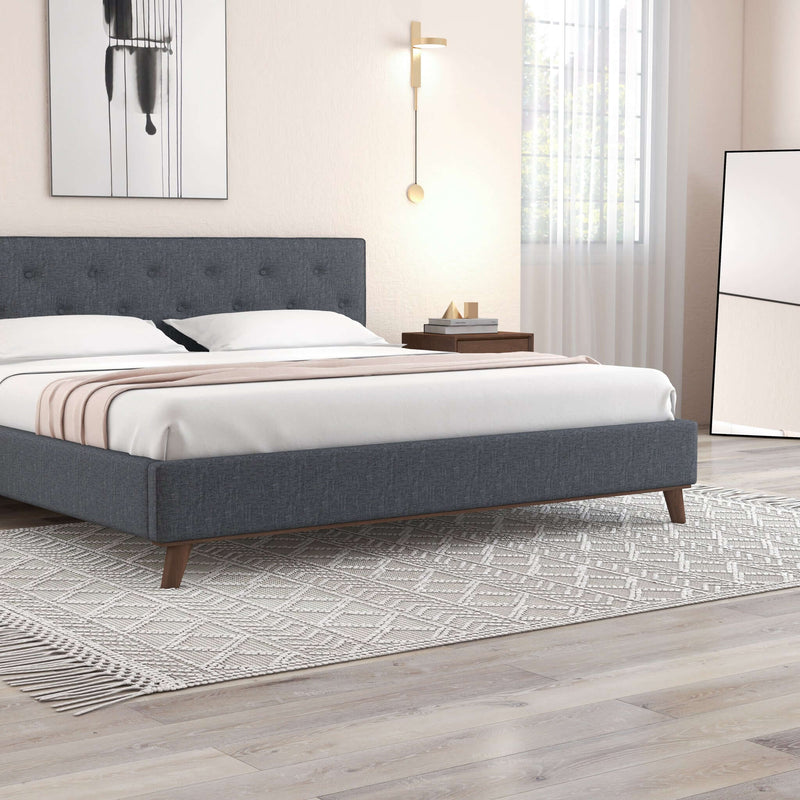 Graceville Dark Grey Platform Bed King