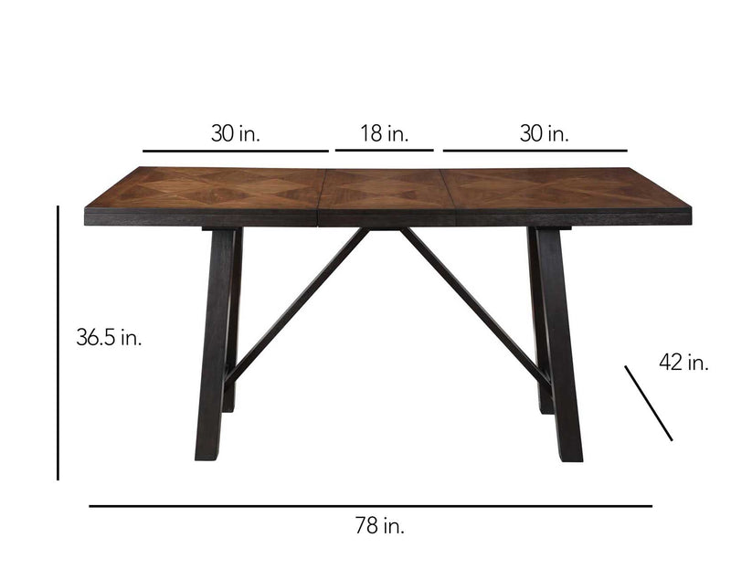 Halle 60-78-inch Counter Table w/18-inch Leaf