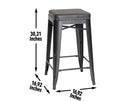 Hank 30″ Backless Bar Stool