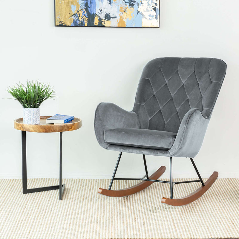 Hannah Dark Grey Rocking Chair