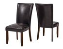 Hartford Vegan Leather Side Chair, Brown, Set of 2