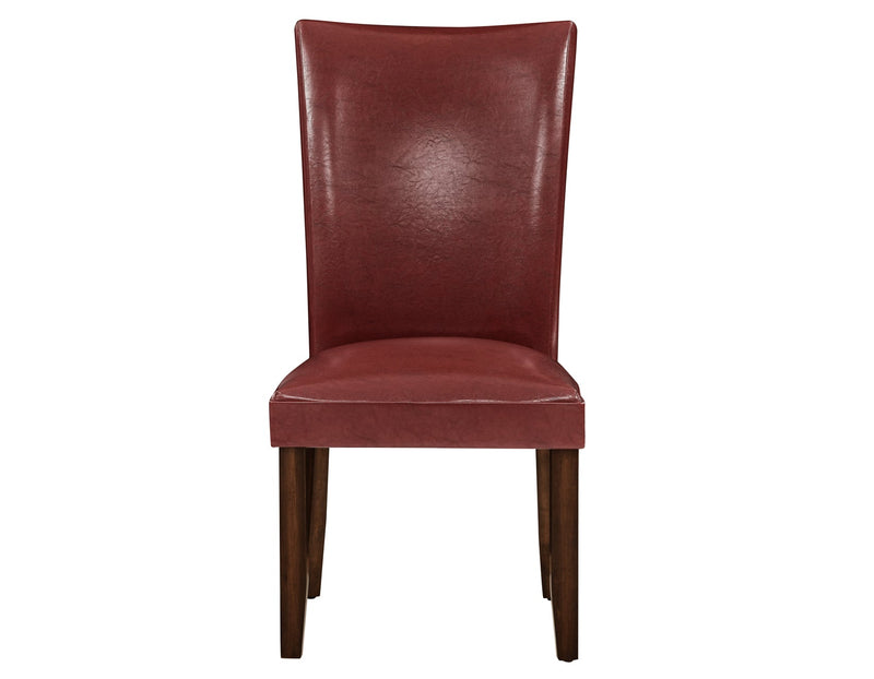 Hartford Vegan Leather Side Chair, Red, Set of 2