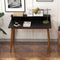 Hayley Rectangular Solid Wood Desk in Black