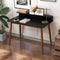 Hayley Rectangular Solid Wood Desk in Black