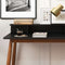 Hayley Rectangular Solid Wood Desk in Black