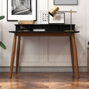 Hayley Rectangular Solid Wood Desk in Black