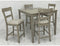 Henderson Driftwood 5-Piece Counter Height Dining Set