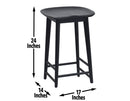 Hilton 24″ Backless Counter Stool, Black