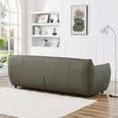 Hucks Olive Green Leather Sofa