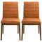 Ines Burnt Orange Velvet Dining Chair (Set of 2)