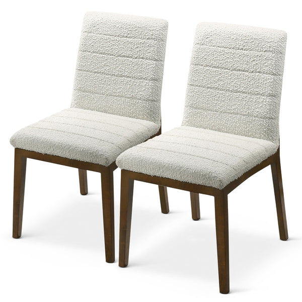 Ines White Boucle Dining Chair (Set of 2)