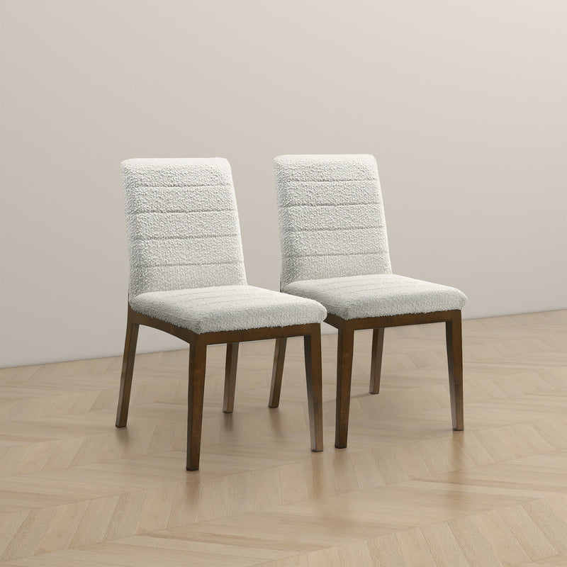 Ines White Boucle Dining Chair (Set of 2)