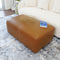 Ingram Tan Leather Ottoman