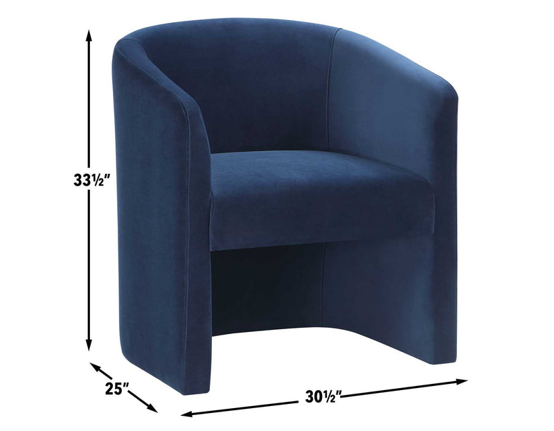 Iris Upholstered Chair, Indigo