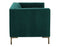 Isaac Channel Stitched Green Velvet Loveseat