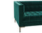 Isaac Channel Stitched Green Velvet Loveseat