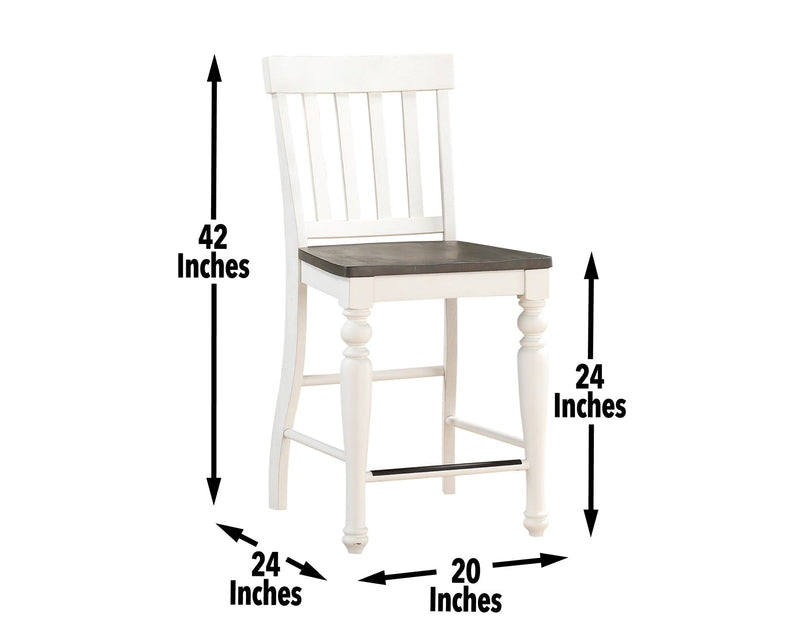 Joanna Two Tone 24″ Counter Stool, Set of 2