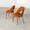 Juliana Mid Century Modern Upholstered Dining Chair (Set of 2) Polyester / Orange