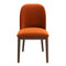 Kaitlyn Mid-Century Modern Burnt Orange Velvet Dining Chair (Set of 2)