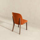 Kaitlyn Mid-Century Modern Burnt Orange Velvet Dining Chair (Set of 2)