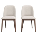 Kaitlyn Mid-Century Modern Dining Chair (Set of 2) Cream Linen