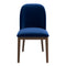 Kaitlyn Mid-Century Modern Navy Blue Velvet Dining Chair (Set of 2)