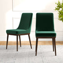 Kate Mid-Century Modern Dining Chair (Set of 2) Blue Polyester Blend